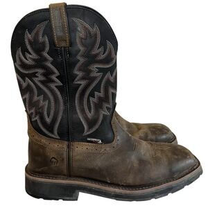 Wolverine Rancher Wellington Steel Toe Boot Brown Mens 12EW Wide Work Western